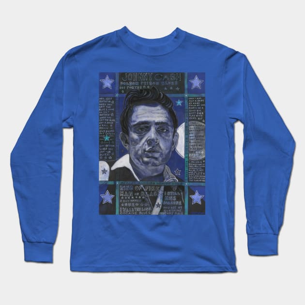 Blue Johnny Long Sleeve T-Shirt by Raybomusic01